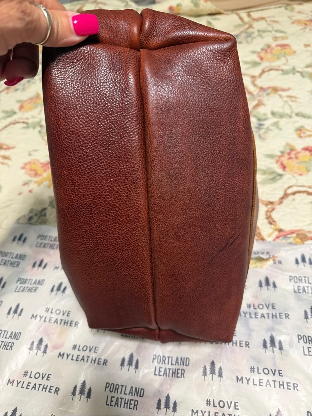 Portland Leather Goods Medium Zip Tote - Nutmeg - Picture 4 of 6